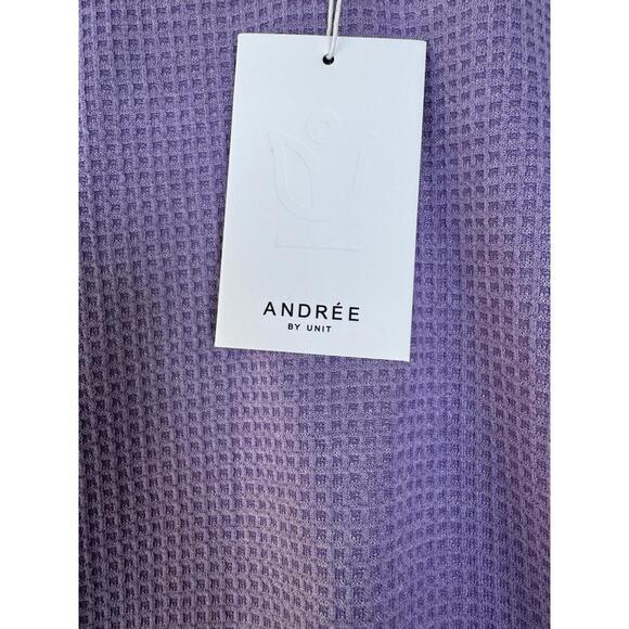 Andree NWT Waffle Knit Lavender Pullover Soft Cozy Lightweight  Thermal 3X - Picture 2 of 5
